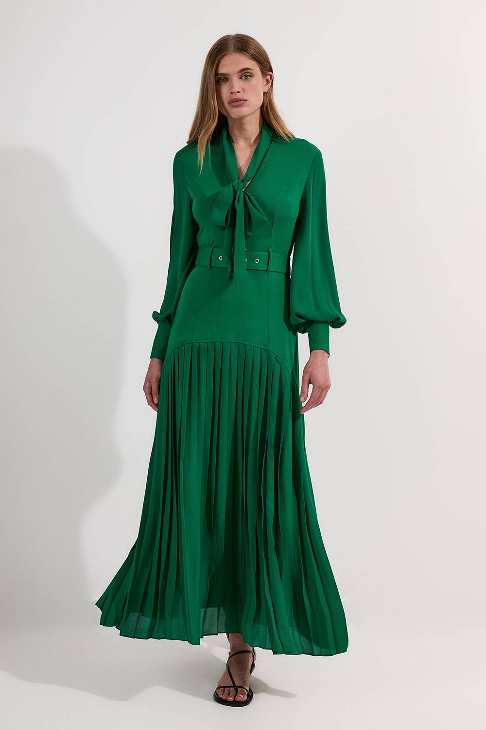KarenMillen Robe Midi Mix Jersey Ponte Et Georgette Petite