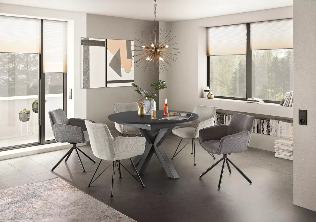 Esstisch mit Auszug New Atlanta  Ø 130/170x81cm