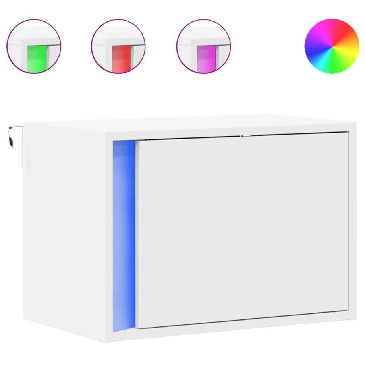 vidaXL - Tables murales LED 2 pcs Blanc