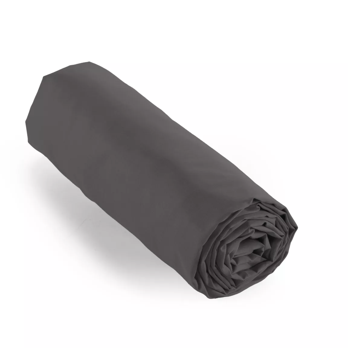 Drap housse percale de coton (200 x 200 cm) Cali Gris anthracite