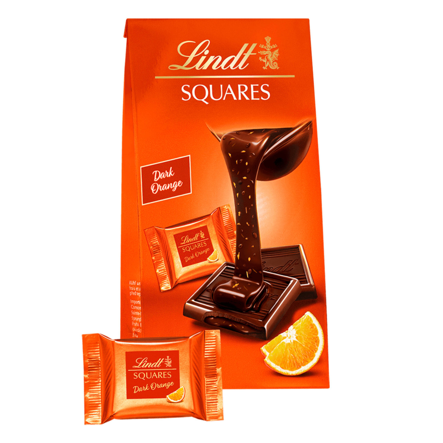 Lindt Squares Dark Orange