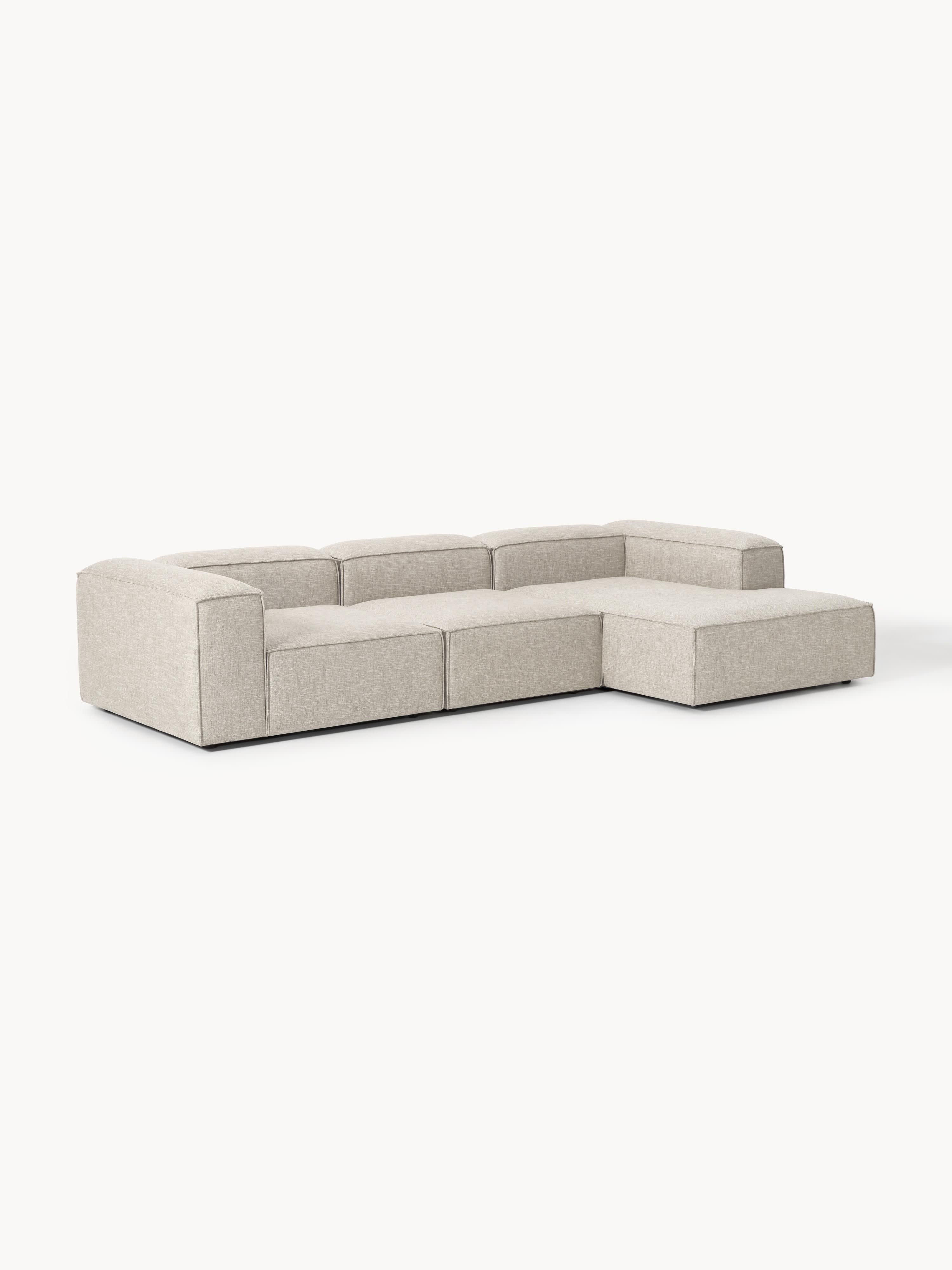 Modulaire hoekbank Lennon van linnenmix (4-zits)