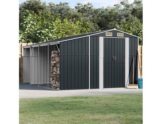 VIDAXL - Abri de jardin anthracite 277x365,5x179 cm acier galvanisé
