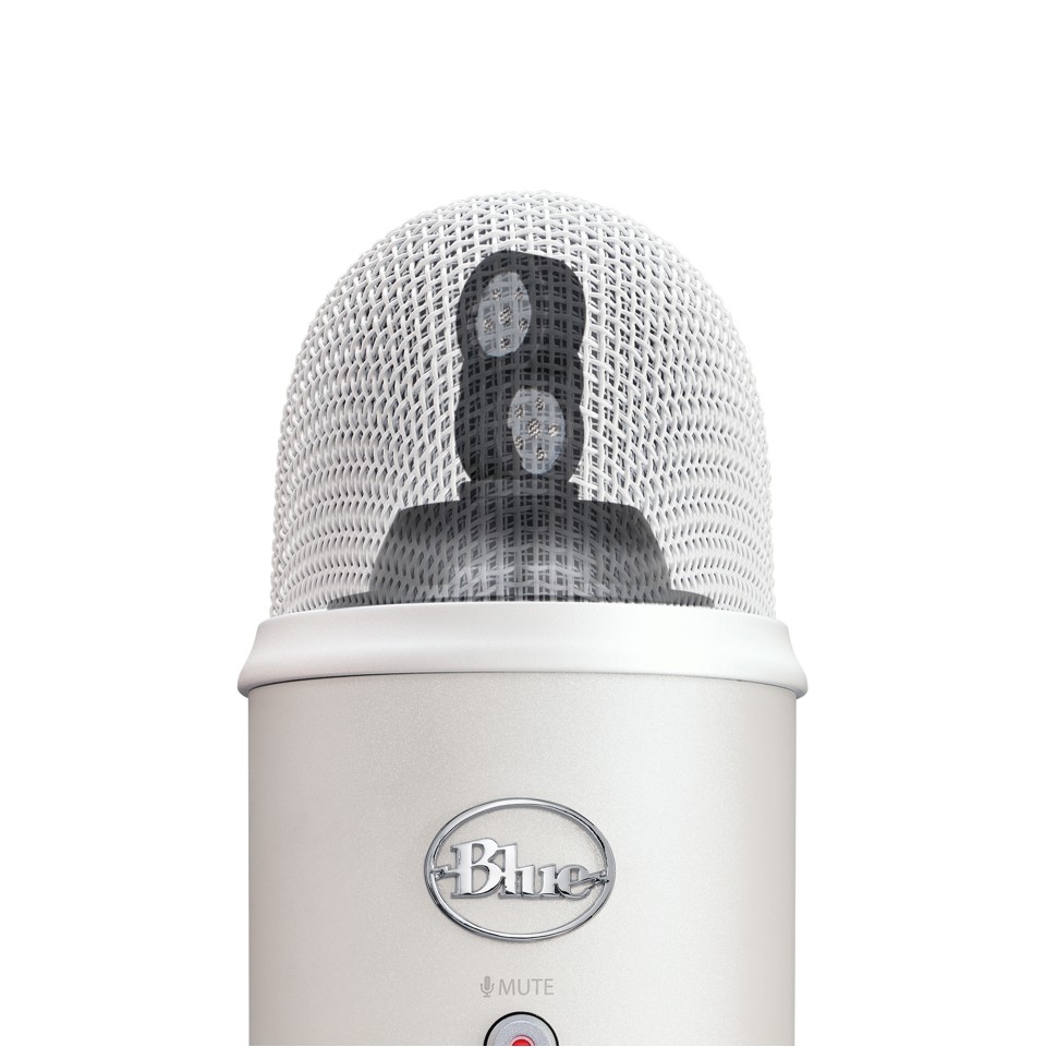 Blue - Mic Yeti Aurora Collection USB Mic White Mist