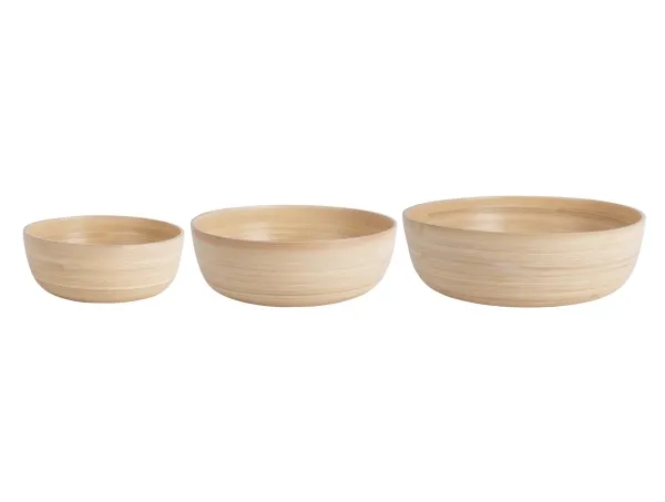 present time PT4140NT, Serveringsskål, Bamboo, Naturlig, Rund, 3 stk