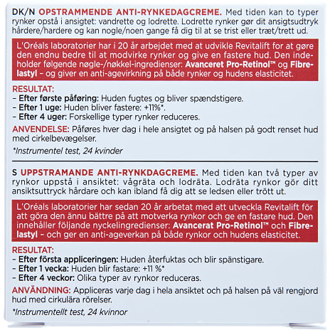 Anti-rynke dagcreme m. pro-retinol og fibrelastyl
