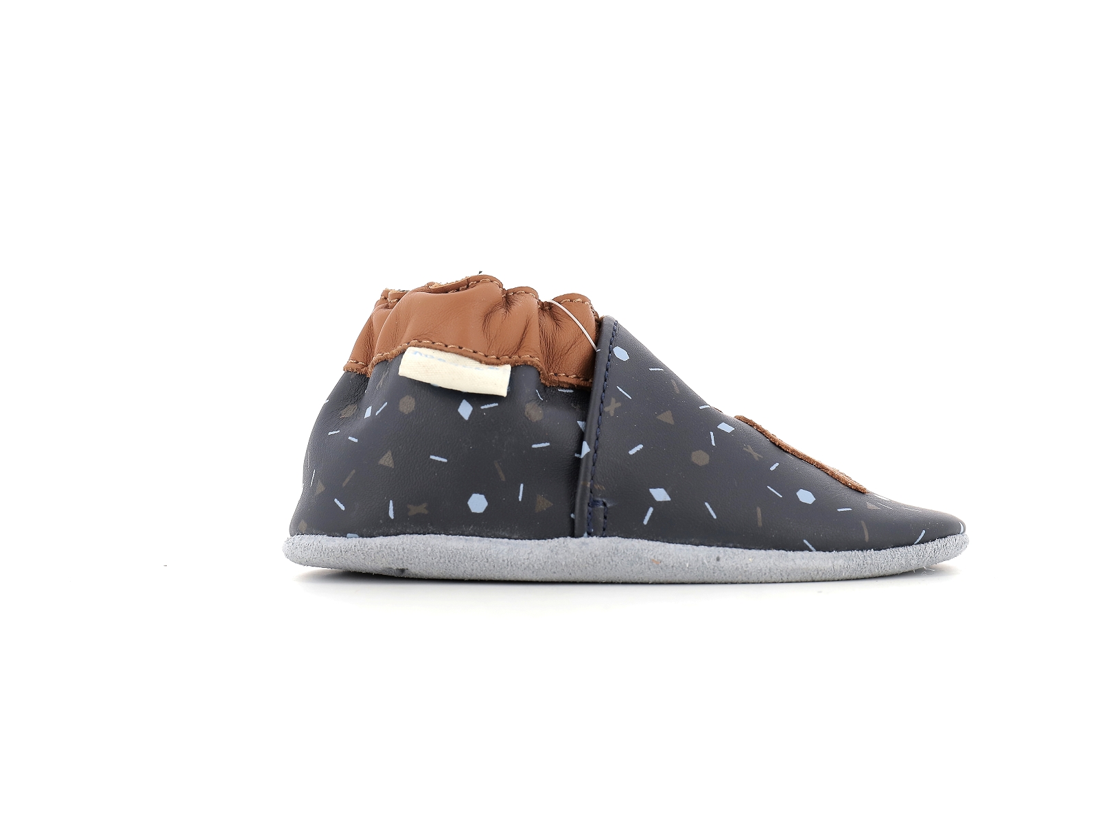 Robeez-GAME RUN Cuir Marine