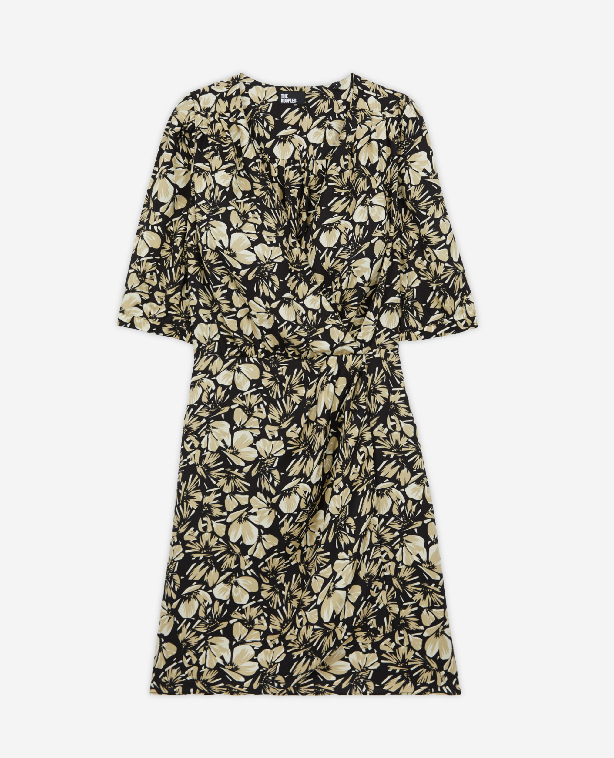 Robe portefeuille courte imprimée