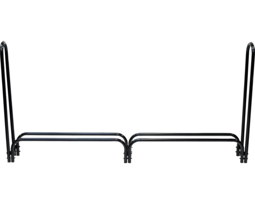 ShelterLogic stalen brandhoutstapelhulp inclusief afdekking, 244 x 25 x 118 cm, zwart