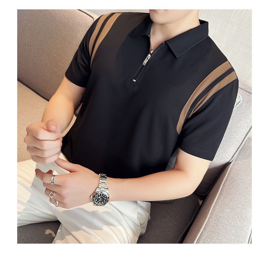 Deepwood - Poloshirt met korte mouwen en halve rits in twee kleuren
