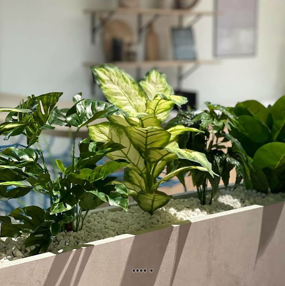 Philodendron artificiel en pot h 35 cm feuillage tergal