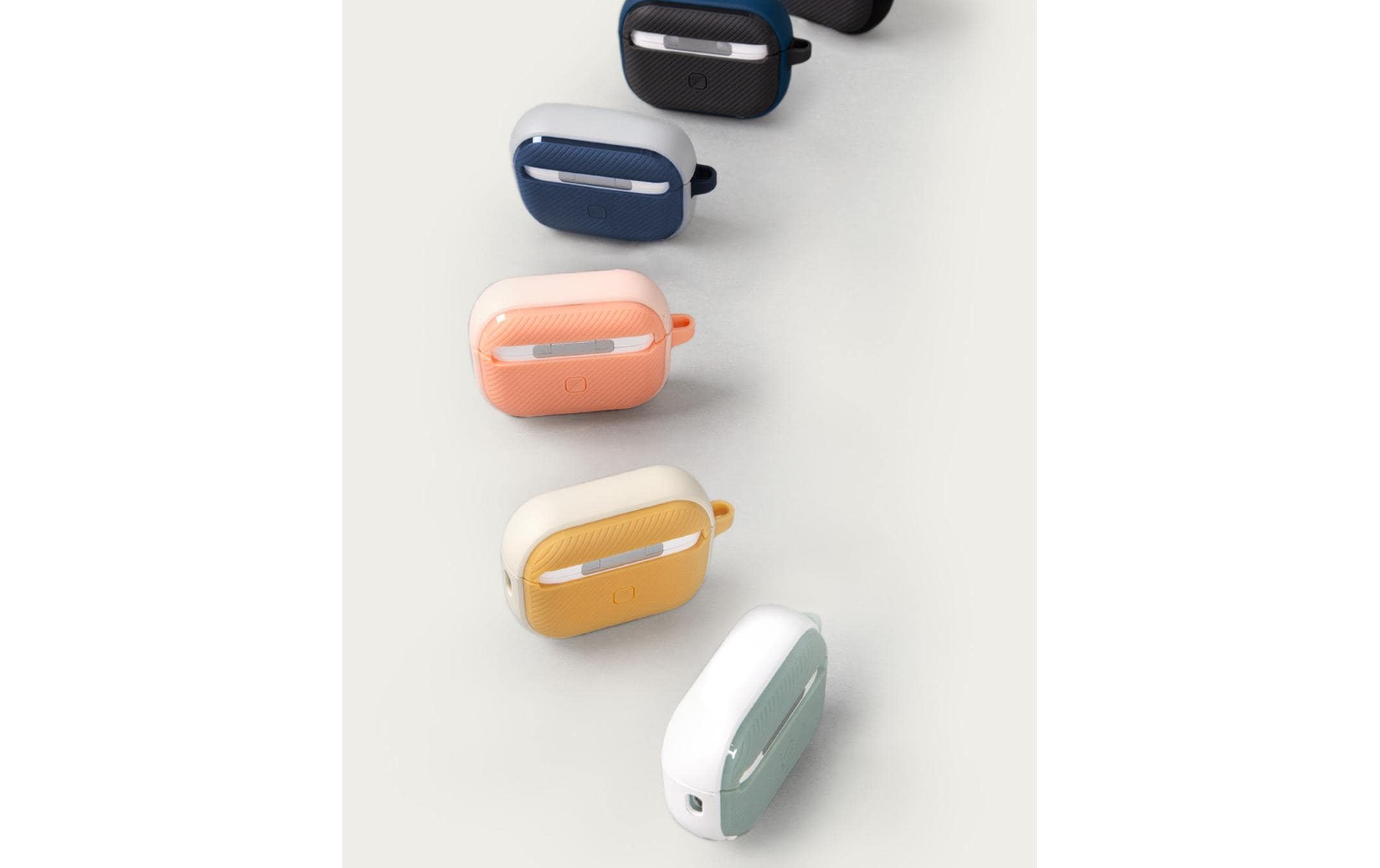 Transportcase Clyde AirPod Pro Case 2nd Generation GrauAirPodcase mit Haken zur Befestigung (2Gen)