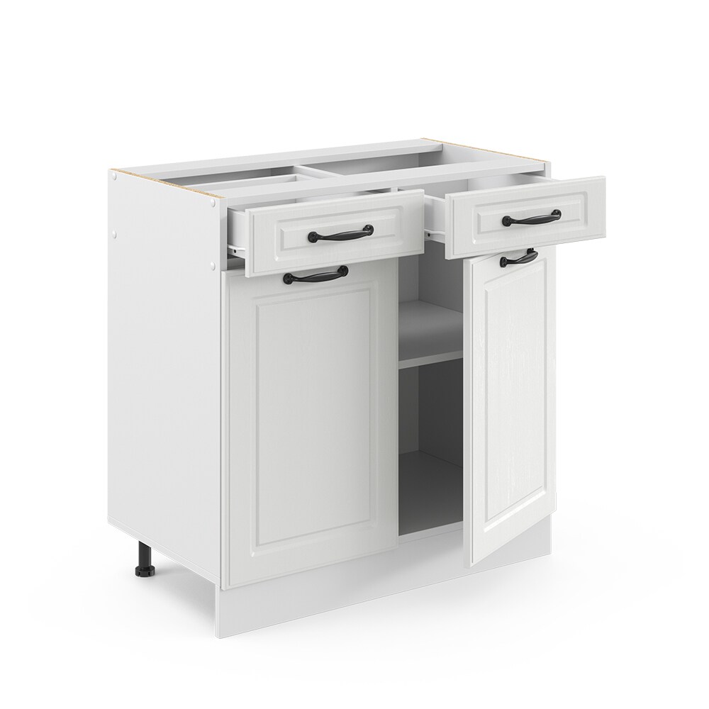 Vicco Schubunterschrank 80 cm Weiß Küchenschrank Unterschrank Küchenzeile R-Line