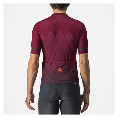 Maillot Manches Courtes Castelli A Tutta Rouge Bordeaux