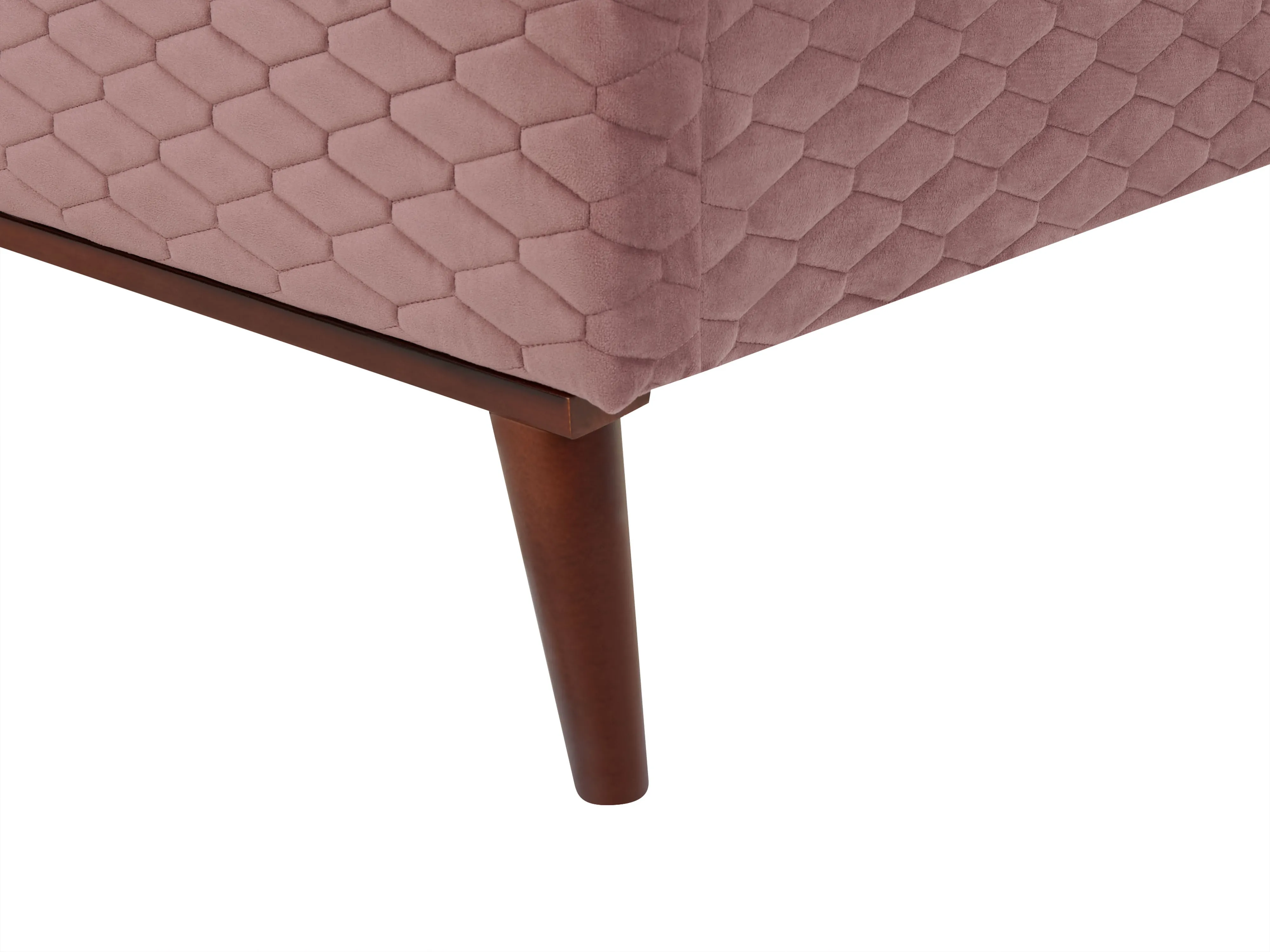 Bed Fluweel BAYONNE 90 x 200 cm Roze