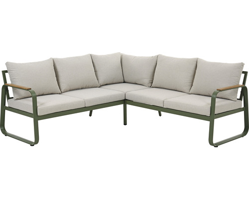Garden Place Skyla 5-persoons tuinmeubelset bestaande uit: tafel, 1 hoekmodule (aluminium/kunststof, groen)