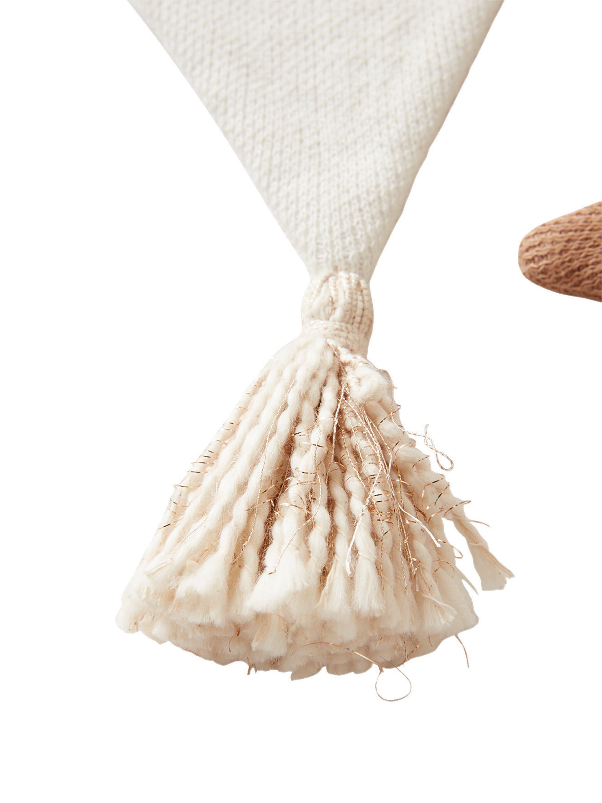 Vertbaudet Kinderzimmer Wimpelkette, gestrickt beige/mehrfarbig