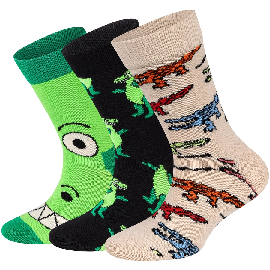 Happy Socks Socken 3-Pack Kids Dino-Crocodile Socks multi_coloured