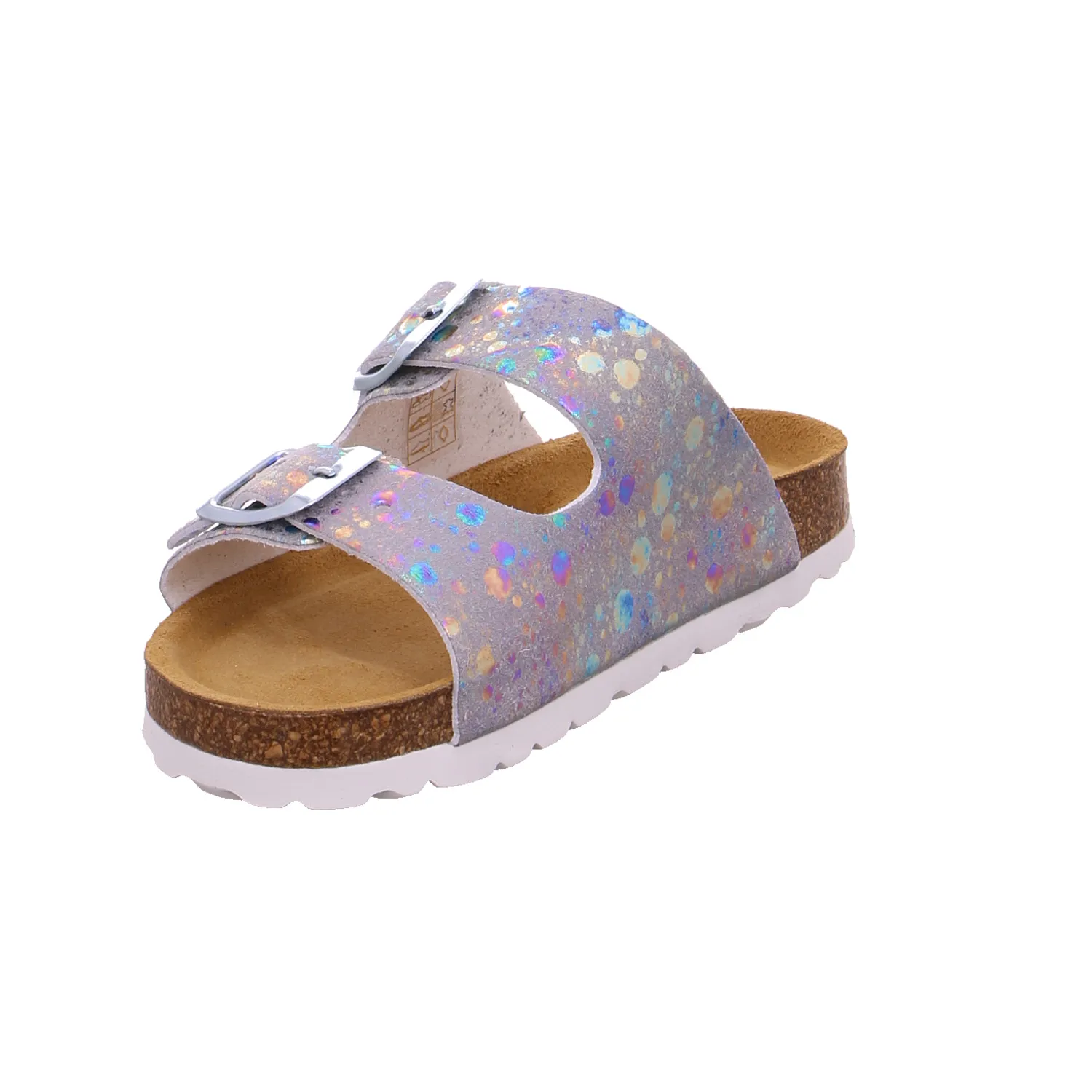 BIOLife Kinder-Pantolette Silber Lederimitat  Unisex