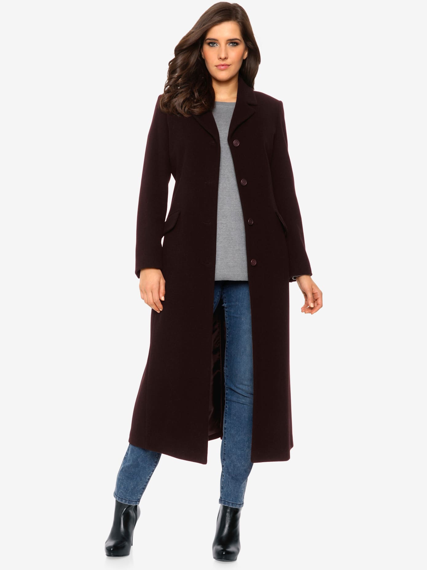 Manteau blazer coupe longue classique
