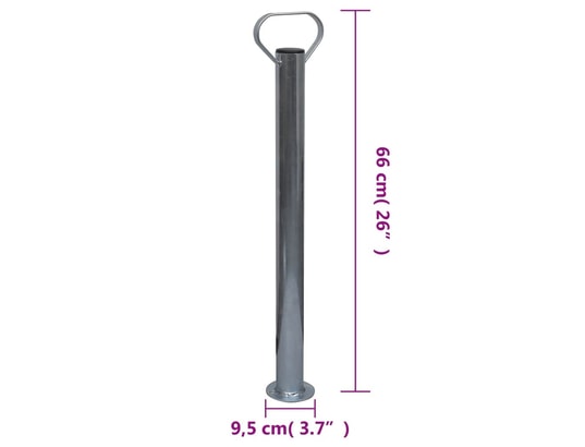 VIDAXL - Roue cric de remorque 60 mm 2 tubes de support 2 pinces fend...