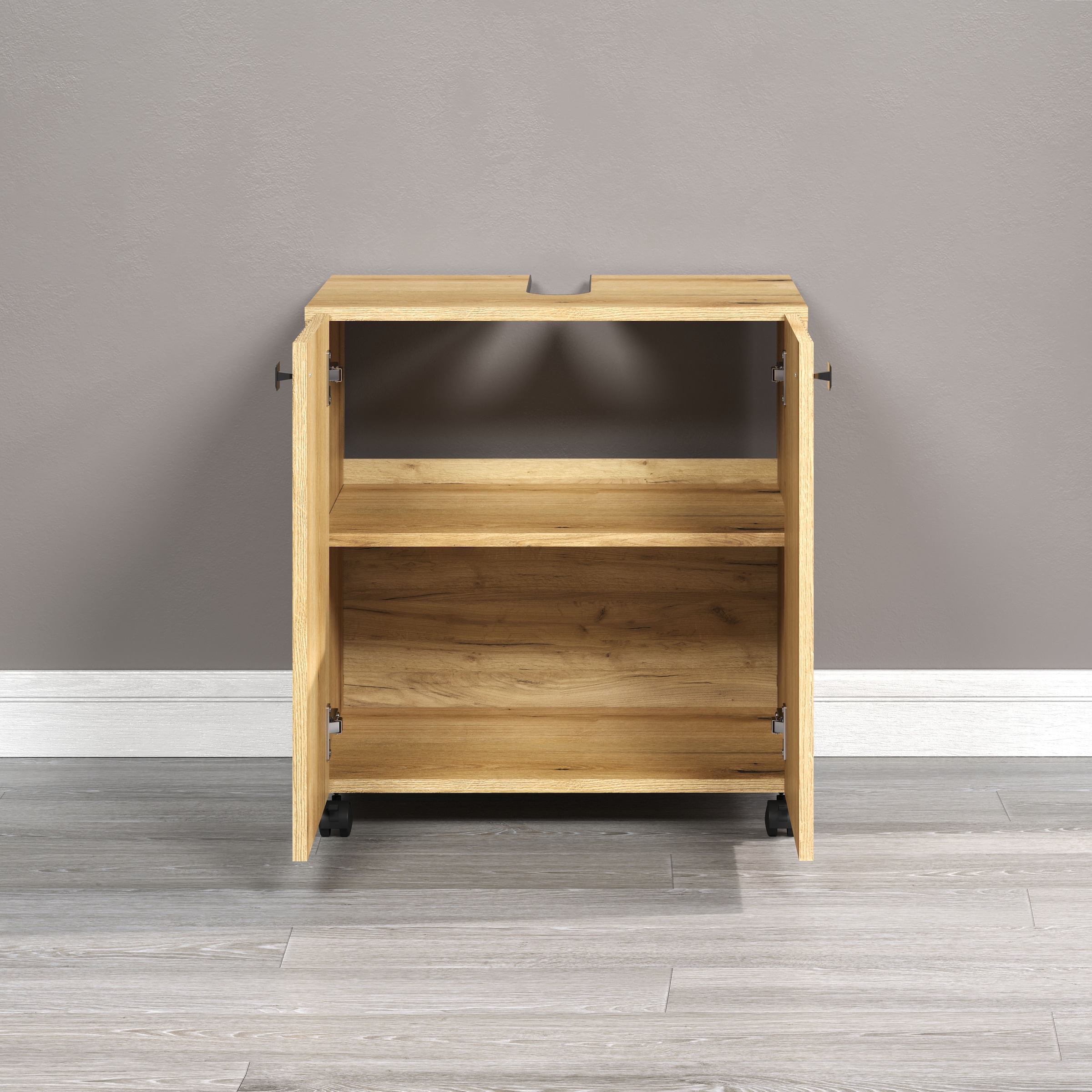 welltime Waschbeckenunterschrank »Amrum« 1 Stk. tlg. Waschtisch auf Rollen - (B/T/H) wahlweise 60-80/42/64 cm