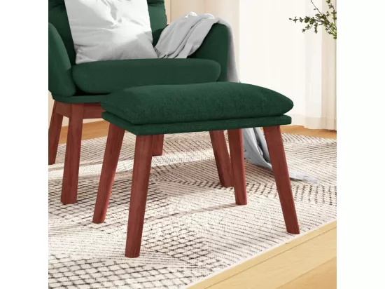 Repose-pied Vert foncé 45x29,5x35 cm Tissu