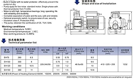 Wärmepumpe mit 1,5 kW-Heizelement für Whirlpool, Pools, Badewanne, ersetzen Poolheizung