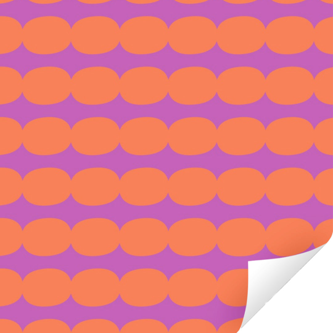ole inpakpapier pebbles - orange purple tales - 3 m