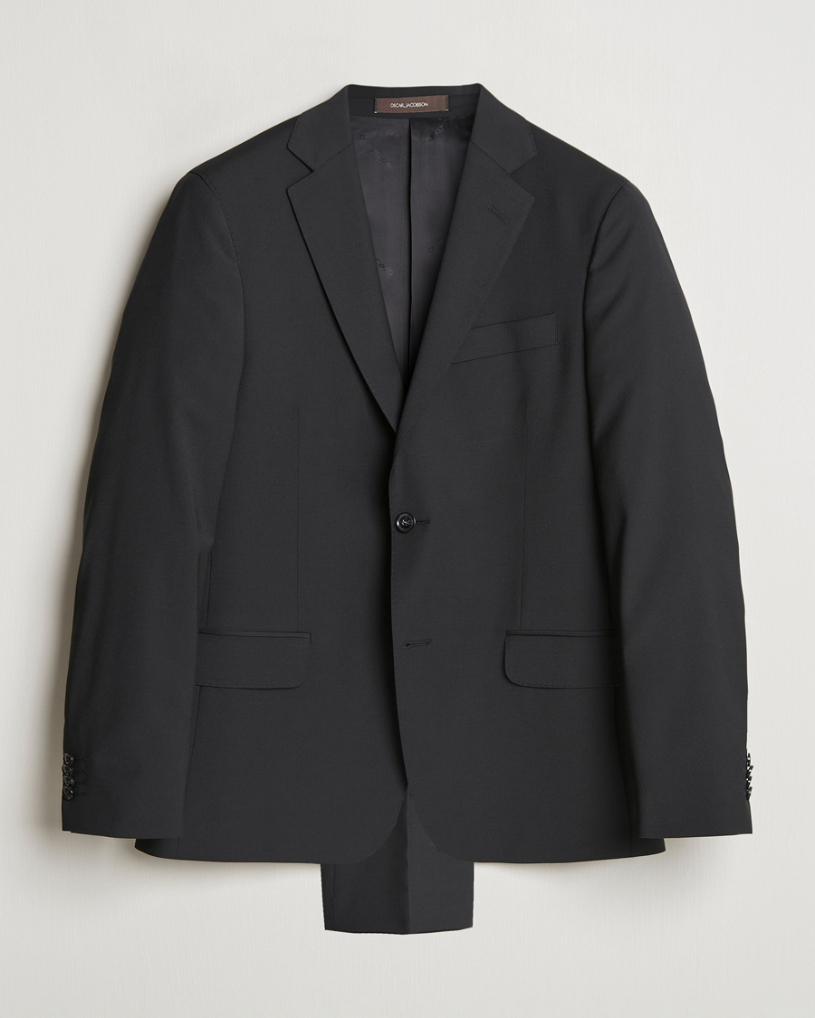 Oscar Jacobson Edmund Wool Blend Suit Black