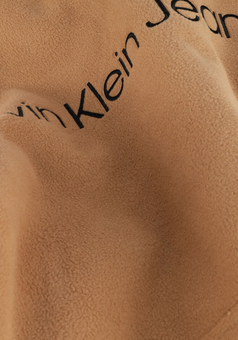 CALVIN KLEIN camel calvin klein sweater heavy double face hoodie