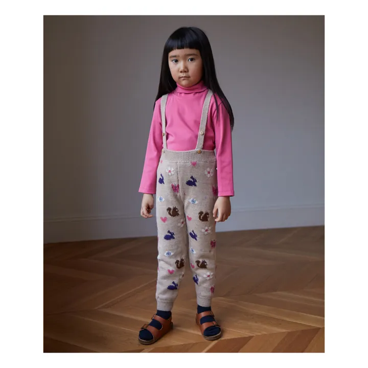 Oeuf NYC Pantalon à Bretelles Baby Alpaga | Beige