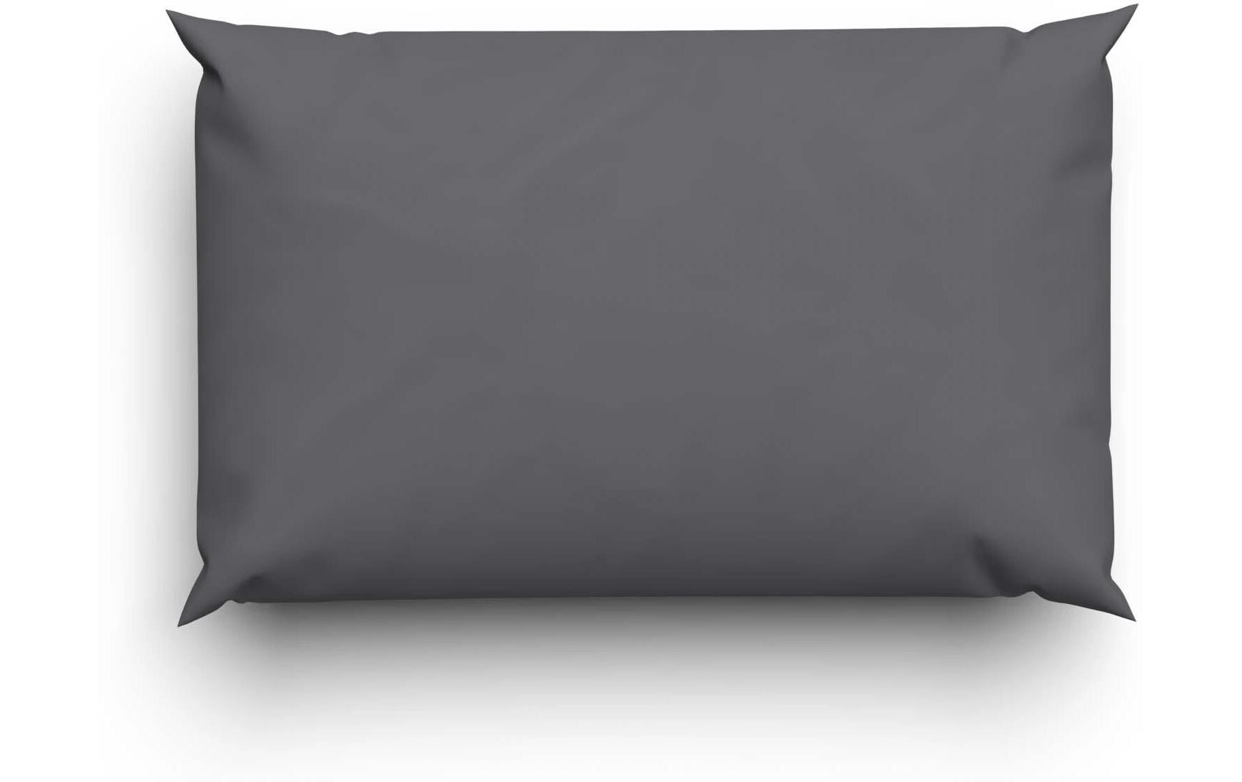 Kopfkissenbezug Satin Uni 65 x 100 cm, GraphitSatin-Kissenbezug