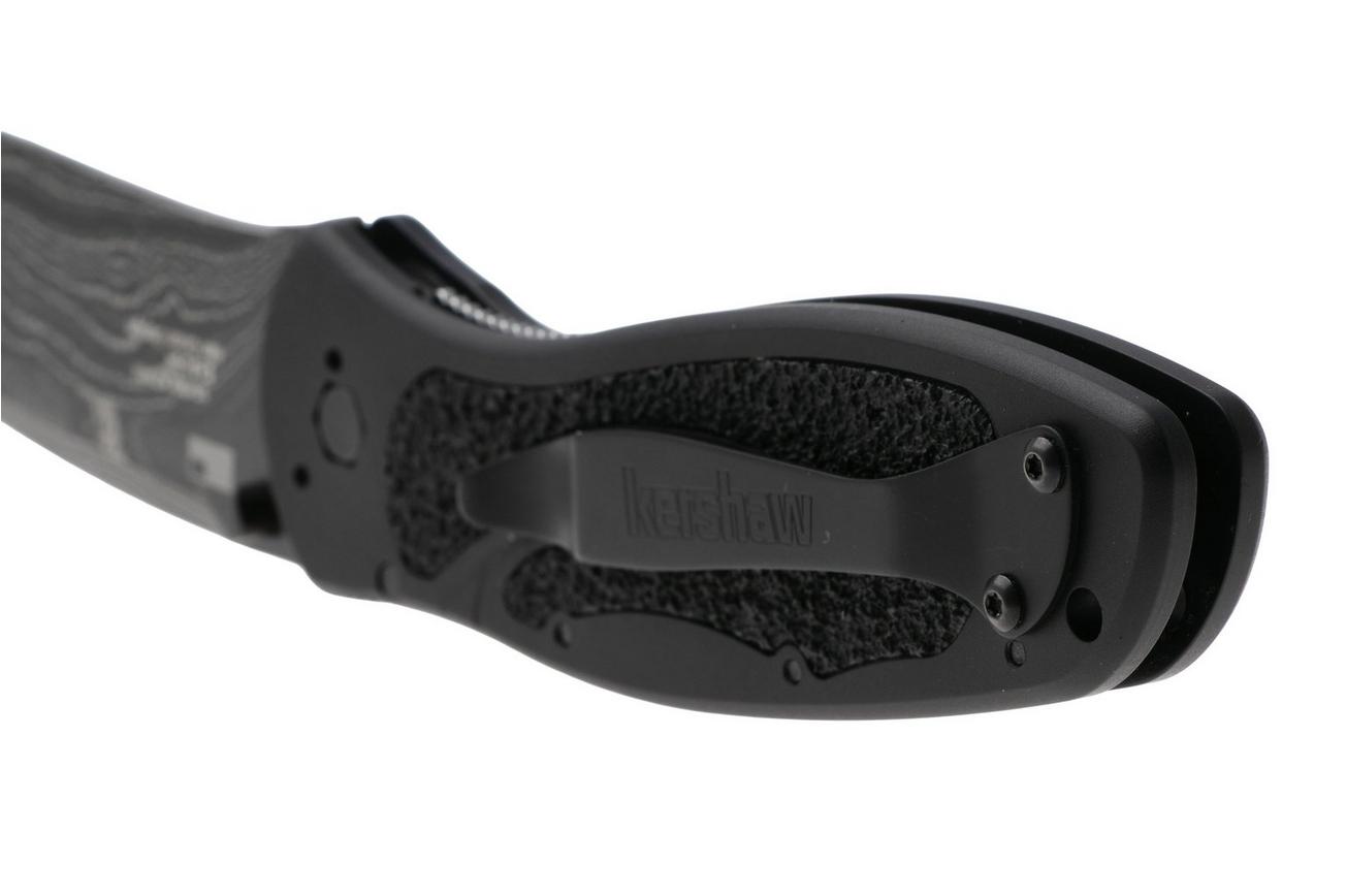 Kershaw Blur 1670BLKDAM, Damascus, Black Aluminum zakmes, Ken Onion design