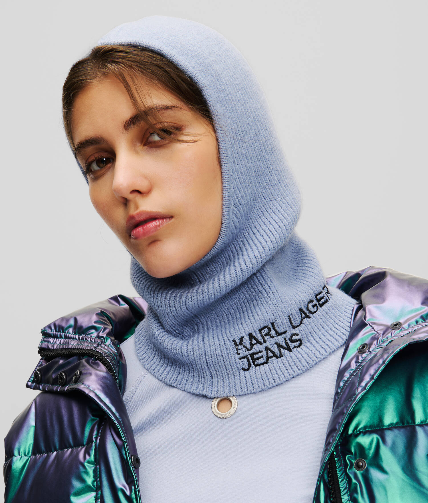 CAGOULE COTELÉE À LOGO KLJ