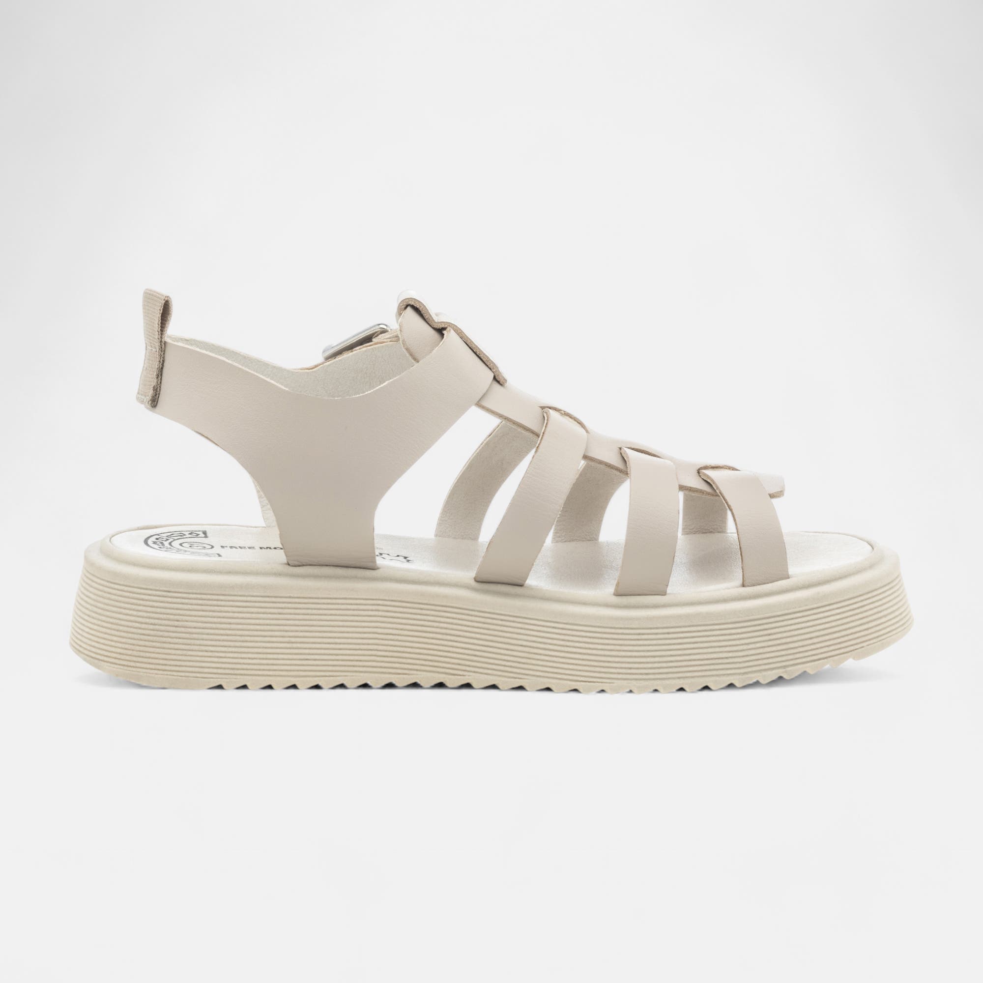 Sandales Fille en cuir beige