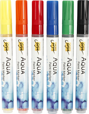 Solo Goya Aqua Paint Marker - Assorterede Farver - 6 Stk