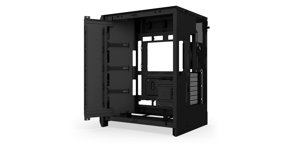 NZXTH9 Flow midi tower behuizing  (Zwart (mat) | 2x USB-A | 1x USB-C | Tempered Glass)