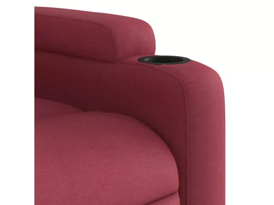 Fauteuil massant inclinable Rouge bordeaux Tissu