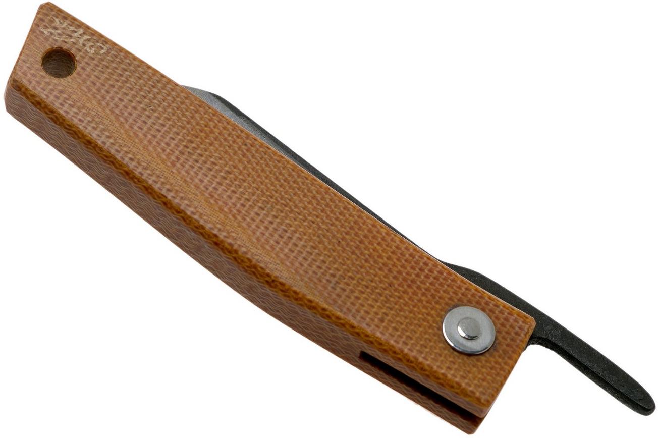 Ohta FK5 Higonokami-zakmes, Natural Canvas Micarta