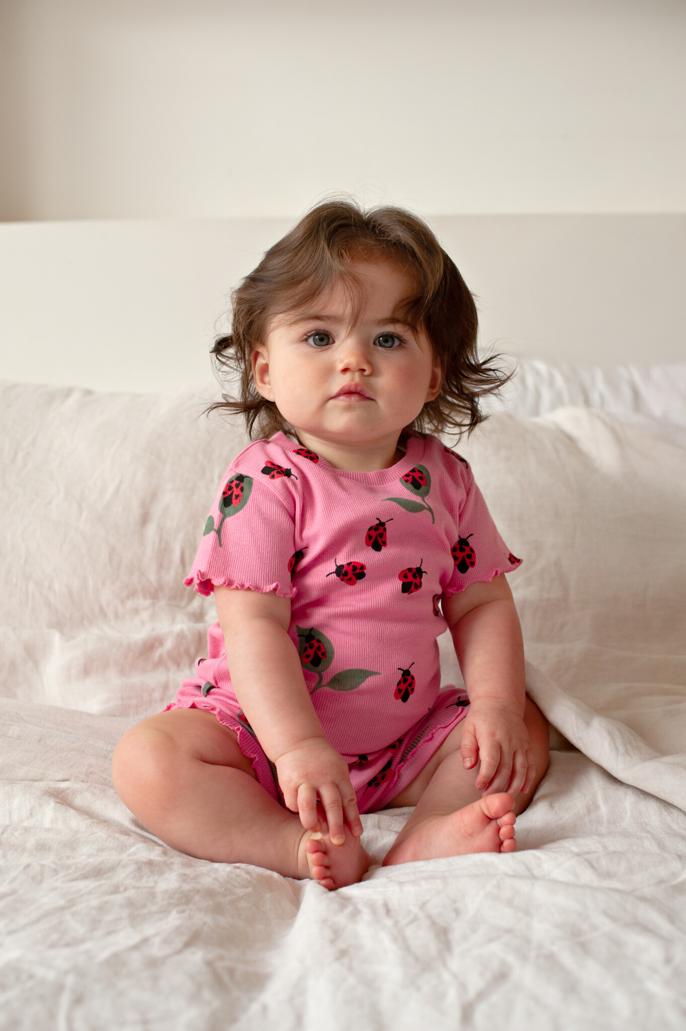 Feetje Feetje shortama Lily Ladybug - Premium Summerwear, roze