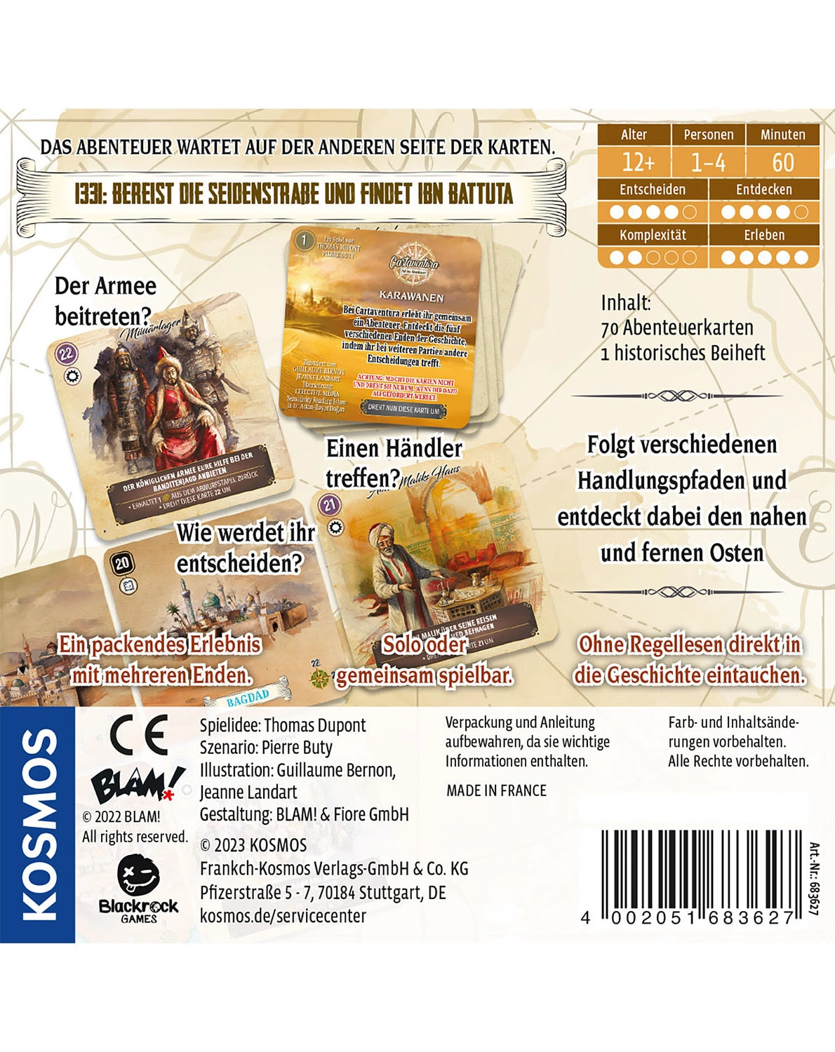 Gesellschaftsspiel CARTAVENTURE - KARAWANEN in bunt