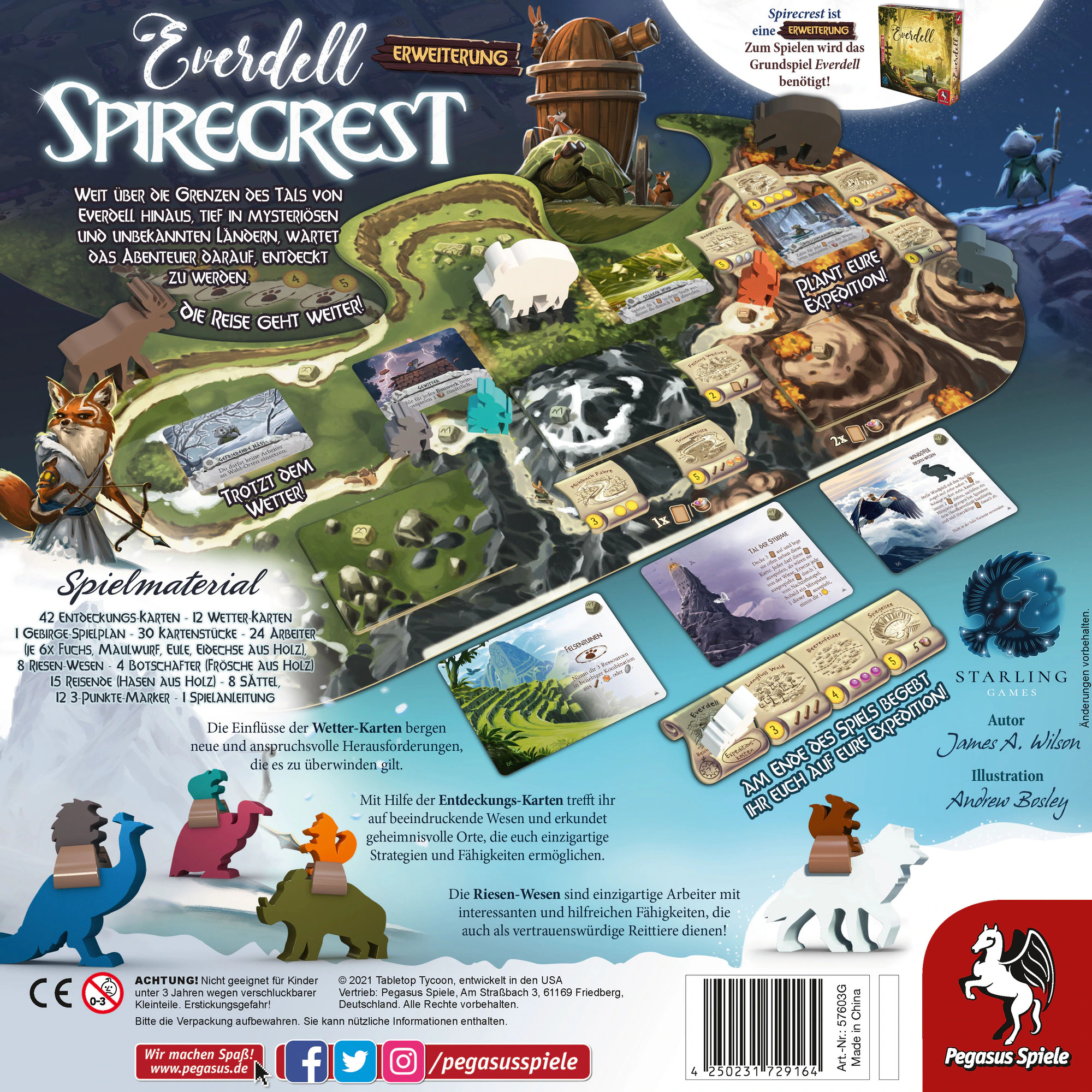 Pegasus Brettspiel Everdell: Spirecrest