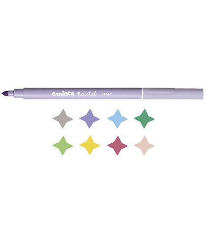 Carioca Tuscher - 8 stk - Pastel
