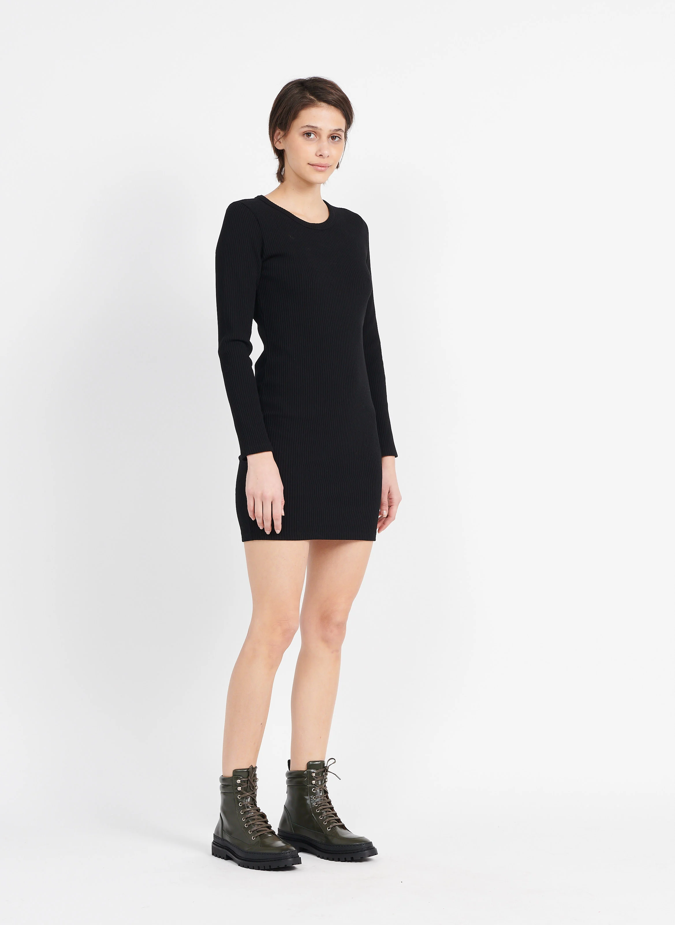LE CLEMENT - Robe midi en coton biologique| Noir
