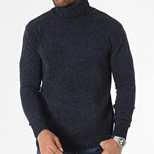 Pull Col Roulé Bleu Marine