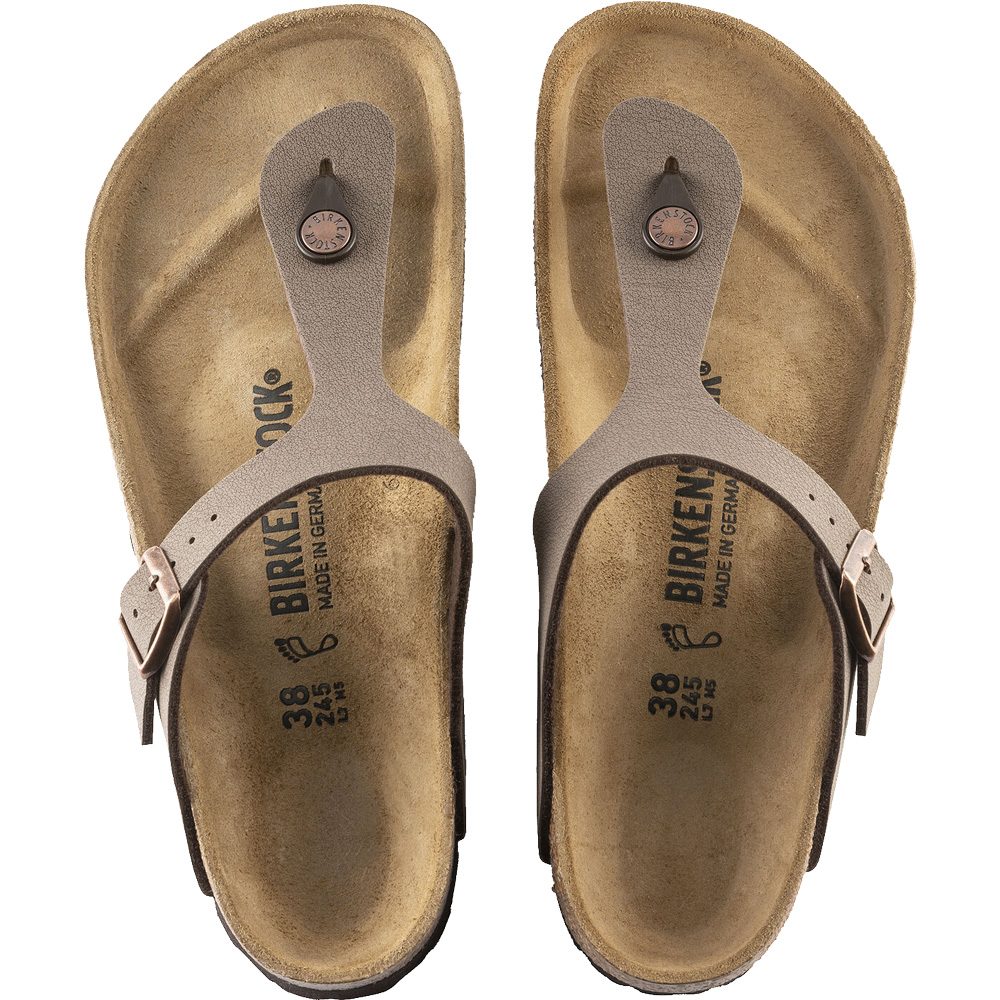 Birkenstock Gizeh Birko-Flor® Nubuck Sandalen Damen stone