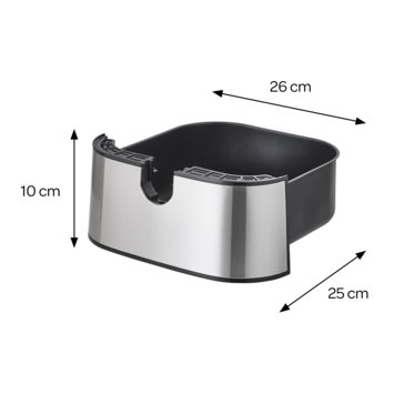 Inventum Airfryer GF500HLD - Hetelucht friteuse - 5 liter - 1700 watt - Zwart/RVS