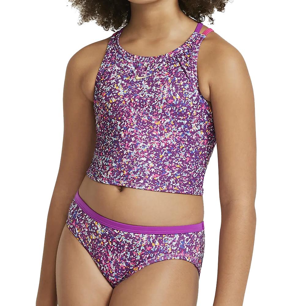 Nike Maillot de bain 2 pièces Violet/Rose Fille Nike Spiderback Bikini
