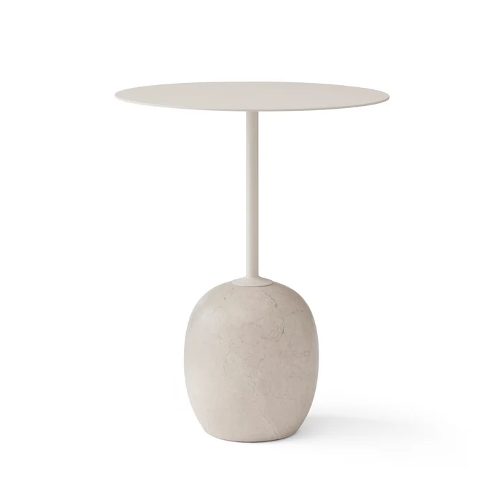&Tradition - Lato Beistelltisch rund Ø 40 cm, H 50 cm, ivory white / crema diva Marmor